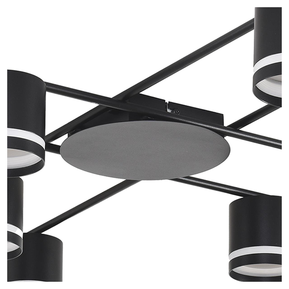 8362/8C COMFI LN 000 черный, металл/акрил Светильник потолочный GX53 LED 8*7W 220V BERTY