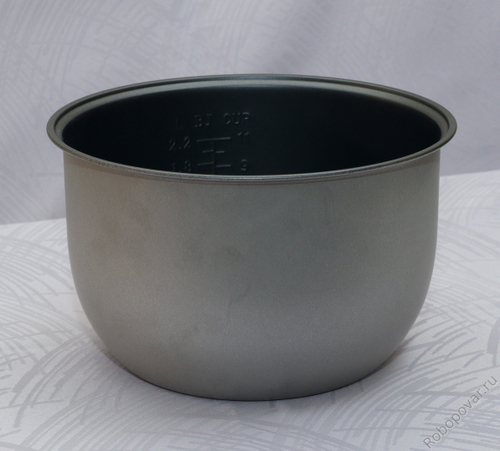 Стальная чаша с чёрным тефлоновым покрытием для мультиварок на 5 литров с бортиком