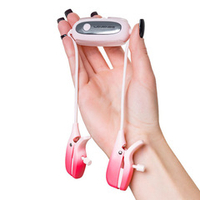 Розовый вибромассажер для сосков с управлением через приложение Lovense Gemini App Controlled Vibrating Nipple Clamps Clit Clamps LE-27