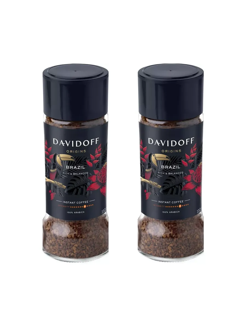 Кофе растворимый Davidoff Brazil, 90 г стеклянная банка (Давидоф) х 2 шт