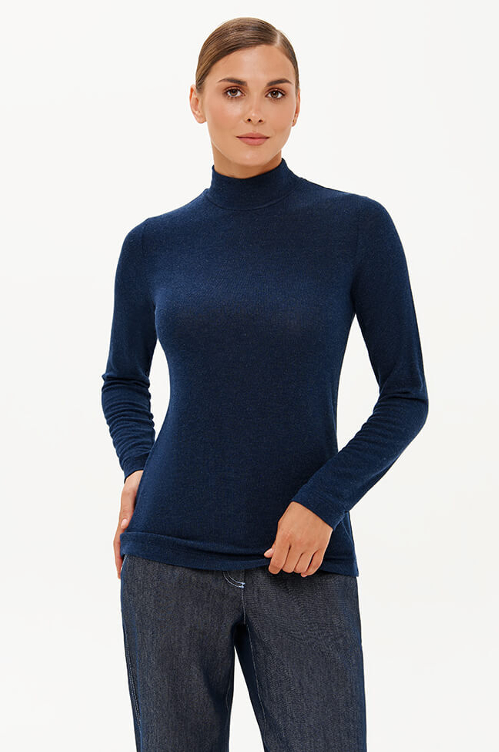 23341 Водолазка женская (темно-синий)