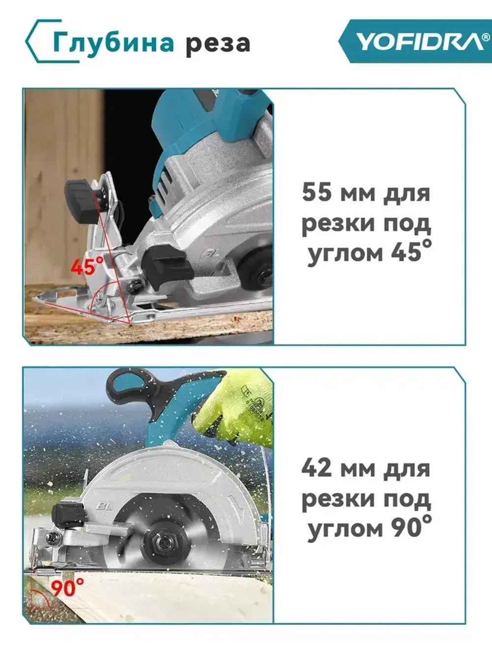 Циркулярная пила аккумуляторная Newbeny, Без батареи, Бесщеточный двигатель, 10800 об/мин, диаметр диска 125 мм