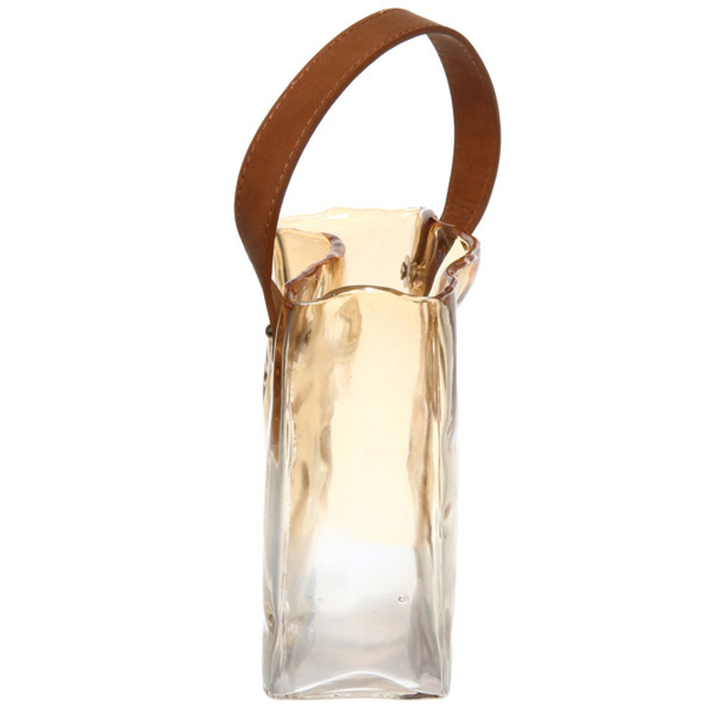 Ваза стеклянная «Молли» 14*17см оранжевая