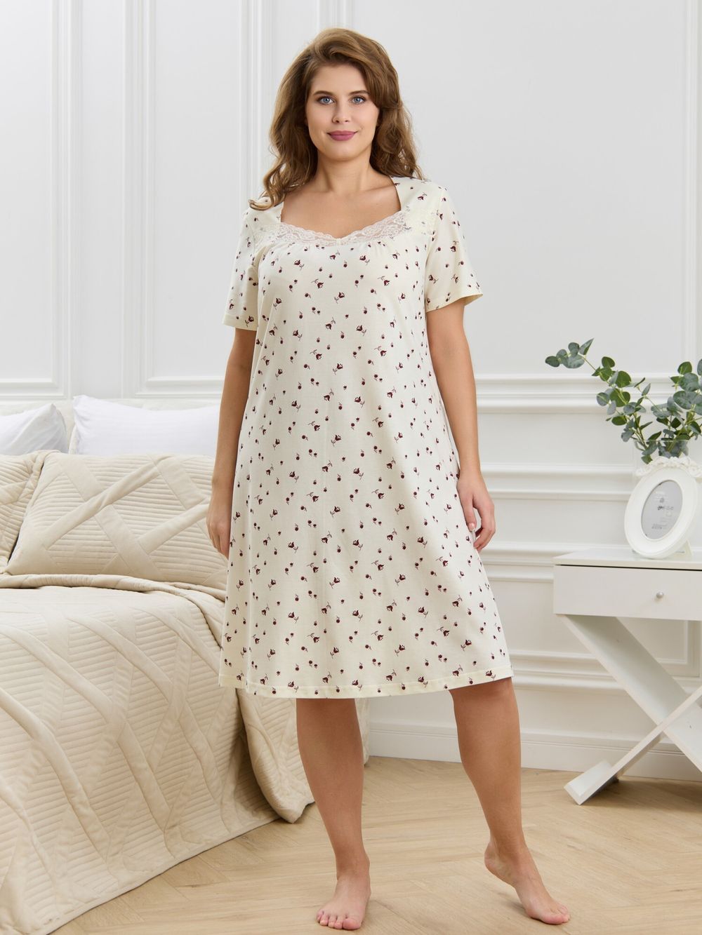 Ночная сорочка Мадера-1 Виотекс МОЛОЧНЫЙ