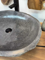 Раковина из речного камня RS-65839 64х48х15 из натурального камня