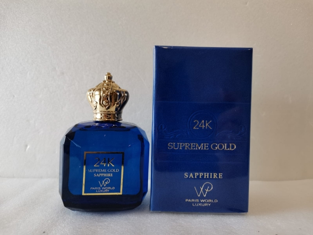 PARIS WORLD LUXURY 24K Supreme Gold Sapphire