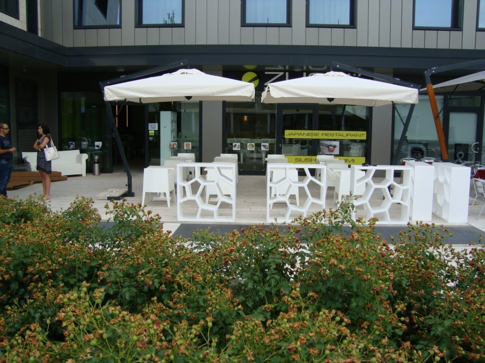 Зонт профессиональный Napoli Braccio, антрацит, слоновая кость