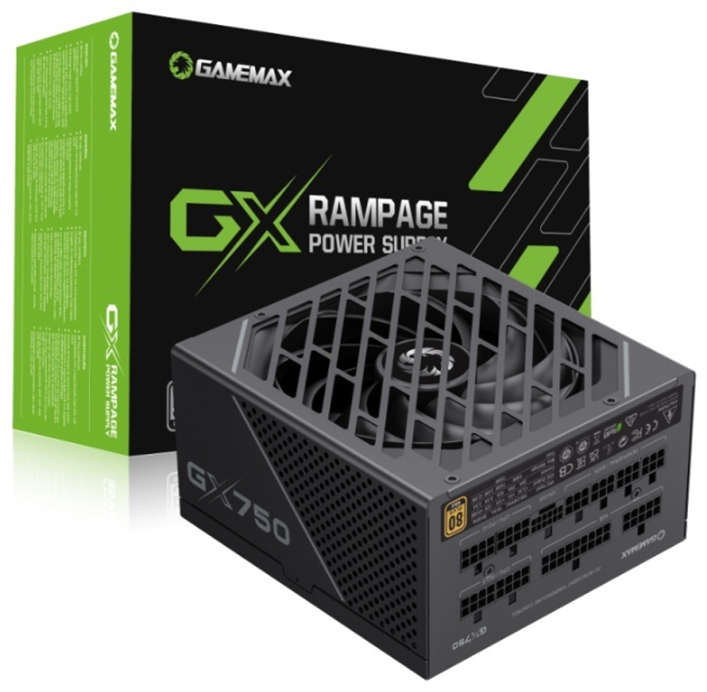Блок питания Game Max GX-750 PRO BK PCIE 5.0 ATX 3.0 750 Вт