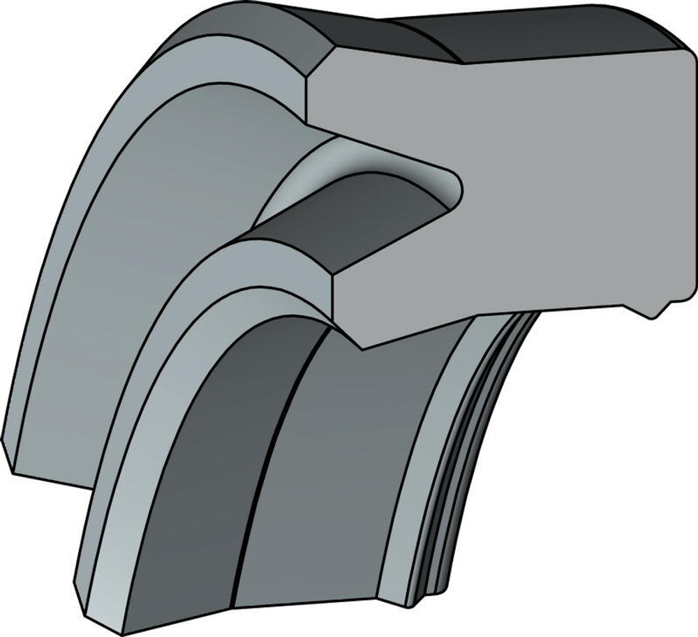 A164-128 PU Высокоэффективное U-образное штоковое уплотнение 128-136-12,5