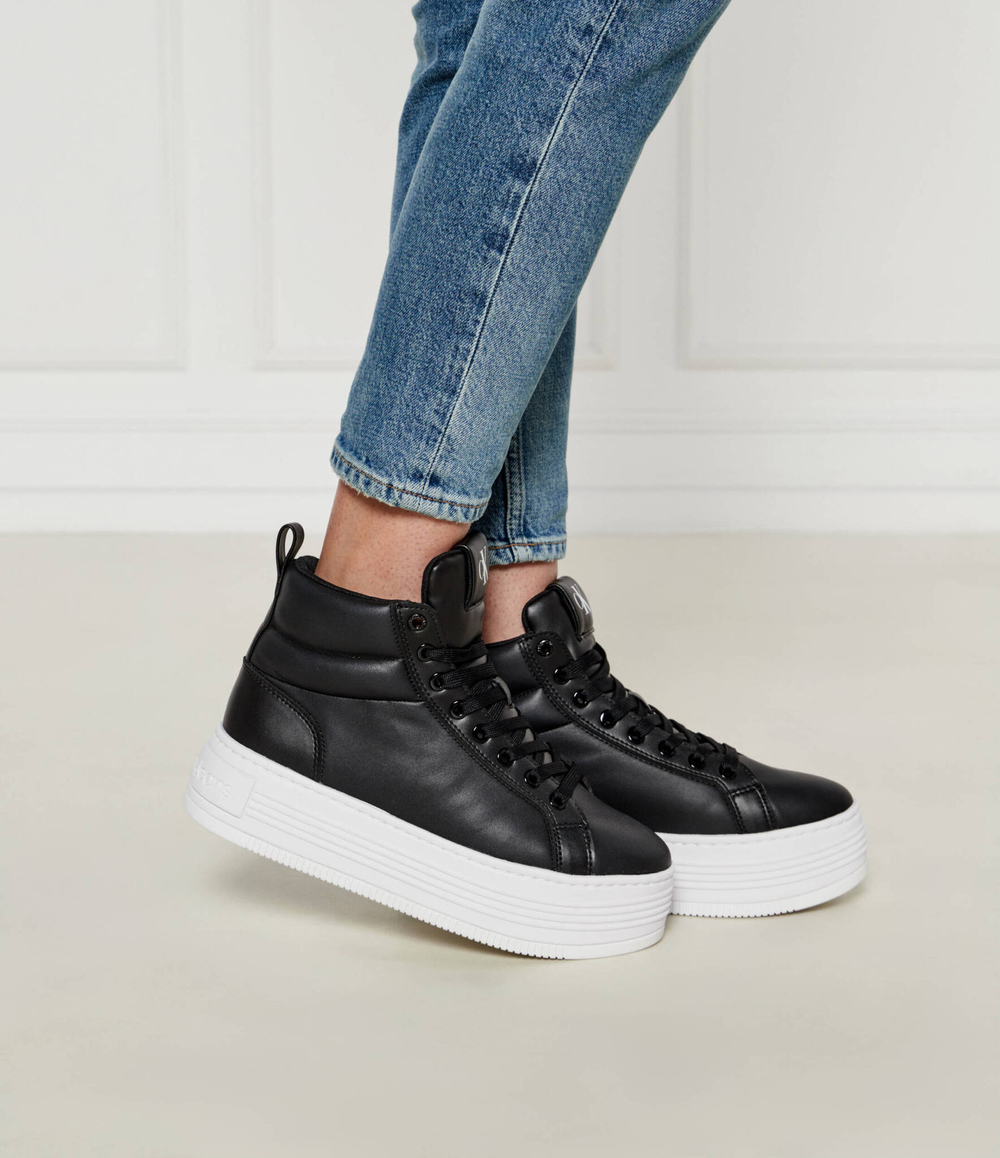 Кожаные кроссовки CALVIN KLEIN JEANS - черный(YW0YW01583)