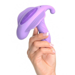 Фиолетовый вибромассажер 11,4см для зоны G с пультом и функцией нагрева ДУ PipeDream Fantasy for G-Spot Stimulate Her Vibe in Purple 4929-12