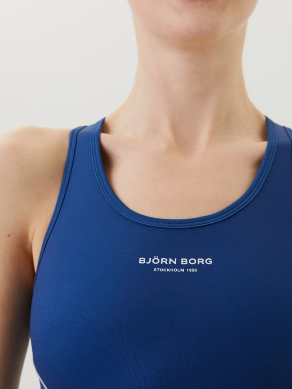 Женский топ теннисный Björn Borg Cropped Tank STHLM W - blue depths