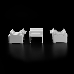 Набор 3 шт. Крепление для двухканального реле Aqara на DIN-рейку, 3D печать, белое