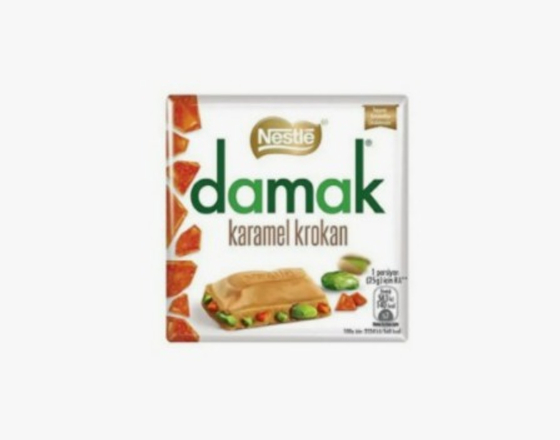 Шоколад Nestle Damak Karamel Krokan 60г (6шт)   Турция