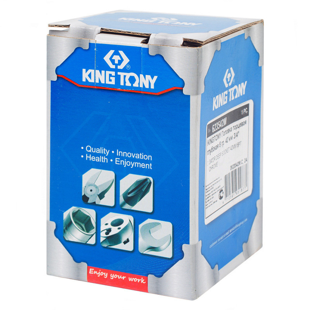 KING TONY (623542M) Головка торцевая глубокая шестигранная 3/4", 42 мм