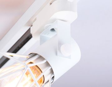 Трековый однофазный светильник со сменной лампой 1*Е27 GL5001 WH белый Track System Ambrella