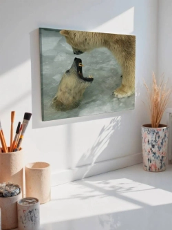 Картина на стену 40 X 50 Белые медведи