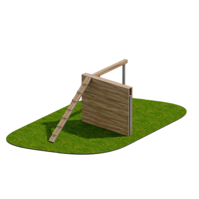 Забор с наклонной доской