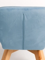 Стул ракушка велюр на деревянных ножках Masscomplekt от производителя с доставкой по России курьером до адреса