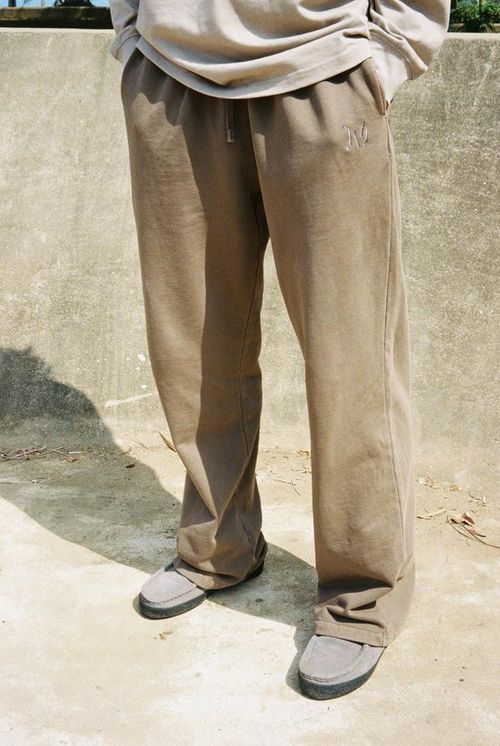 Брюки Magamaev Sweatpants light pale brown/wash коричневые