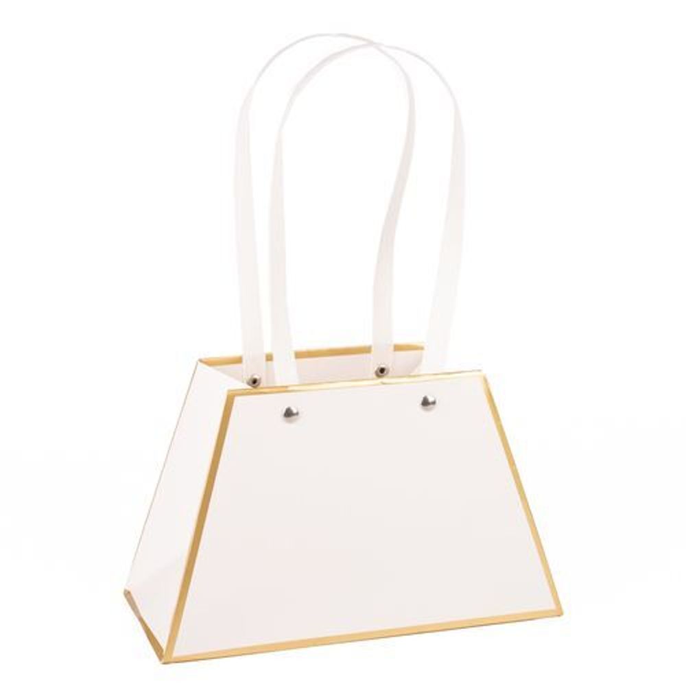 Пакет-сумка трапеция 13/21*10*Н13 БЕЛЫЙ