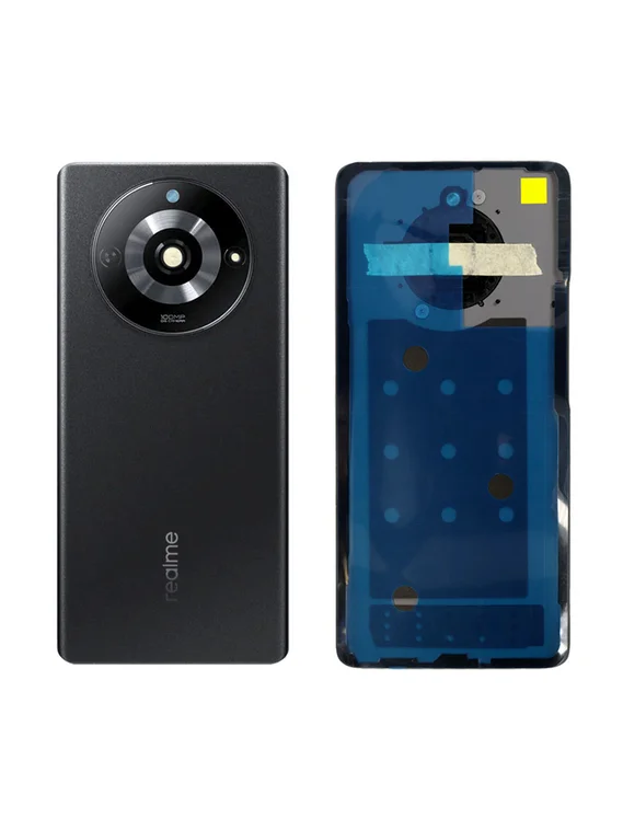 Задняя крышка для Realme 11 Pro черная (Black) со стеклом камеры
