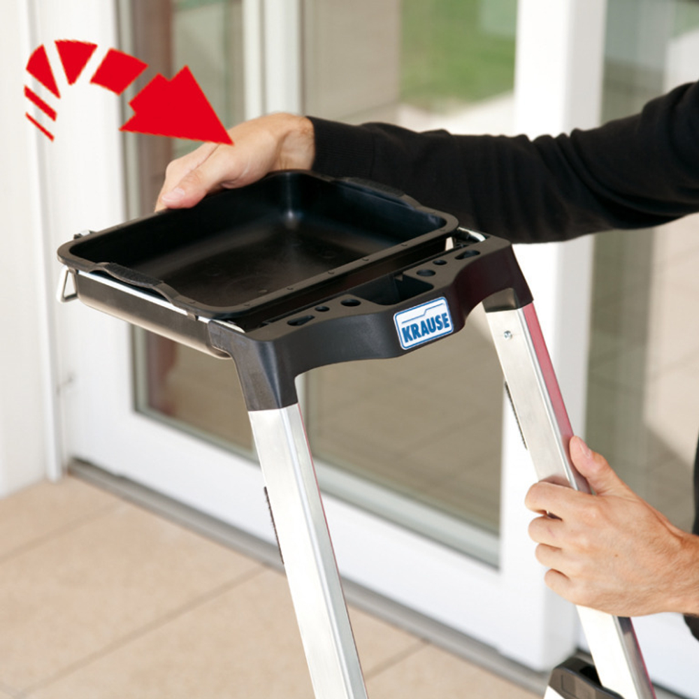 SECURY Стремянка,8 ступеней , универсальная мульти-грип полка (124166)