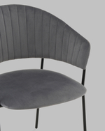 Стул Бруно NEW велюр серый