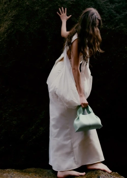 POLENE СУМКА NUMERO NEUF MINI, ЦВЕТ МОРСКОЙ ВОЛНЫ