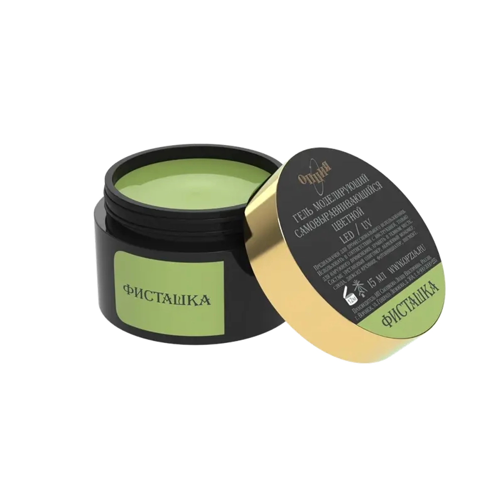 Гель моделирующий самовыравнивающий цветной Фисташка 15мл ОПЦИЯ