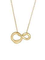 Колье Восьмерка на шнурке, позолота