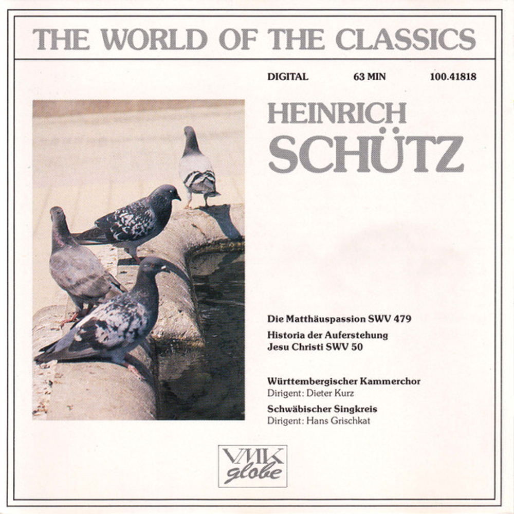 CD: Heinrich Schutz — «Die Matthauspassion / Historia Der Auferstehung Jesu Christi» (1989)