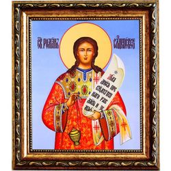 Роман Сладкопевец преподобный. Икона на холсте.