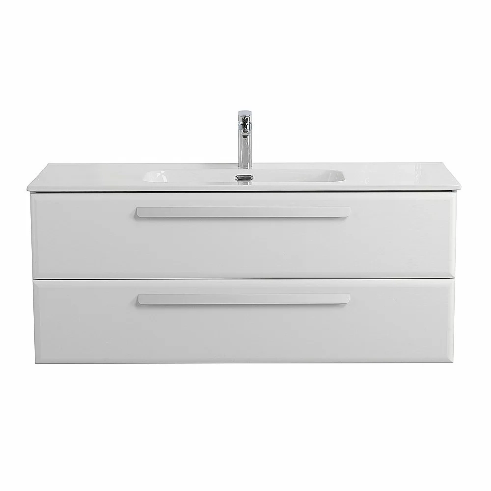 Тумба с раковиной Cezares ECO-CER-N 120 ECO-CER-N-1200-2C-SO-BL белая глянцевая