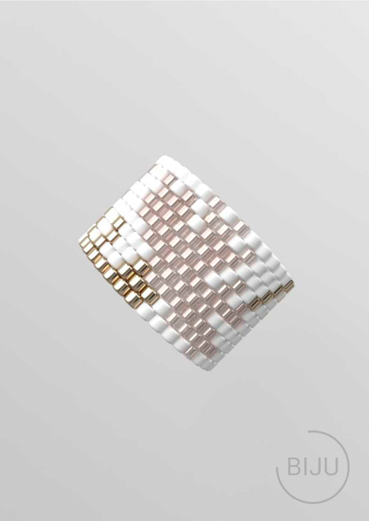 Схема кольца из бисера, узор PEYOTE, мозаичное плетение, четный счет, узор пейот из Miyuki Delica 11/0, файл PDF, RING_403