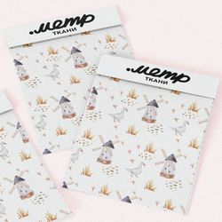 Ткань флис акварельная мельница