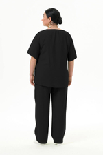 Брюки прямые из вискозы, чёрные