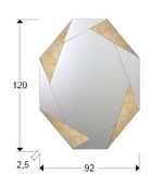 Зеркало Laverna золотое