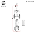 SL1234.203.08 Люстра подвесная ST-Luce Шампань/Прозрачный, Шампань E14 8*60W