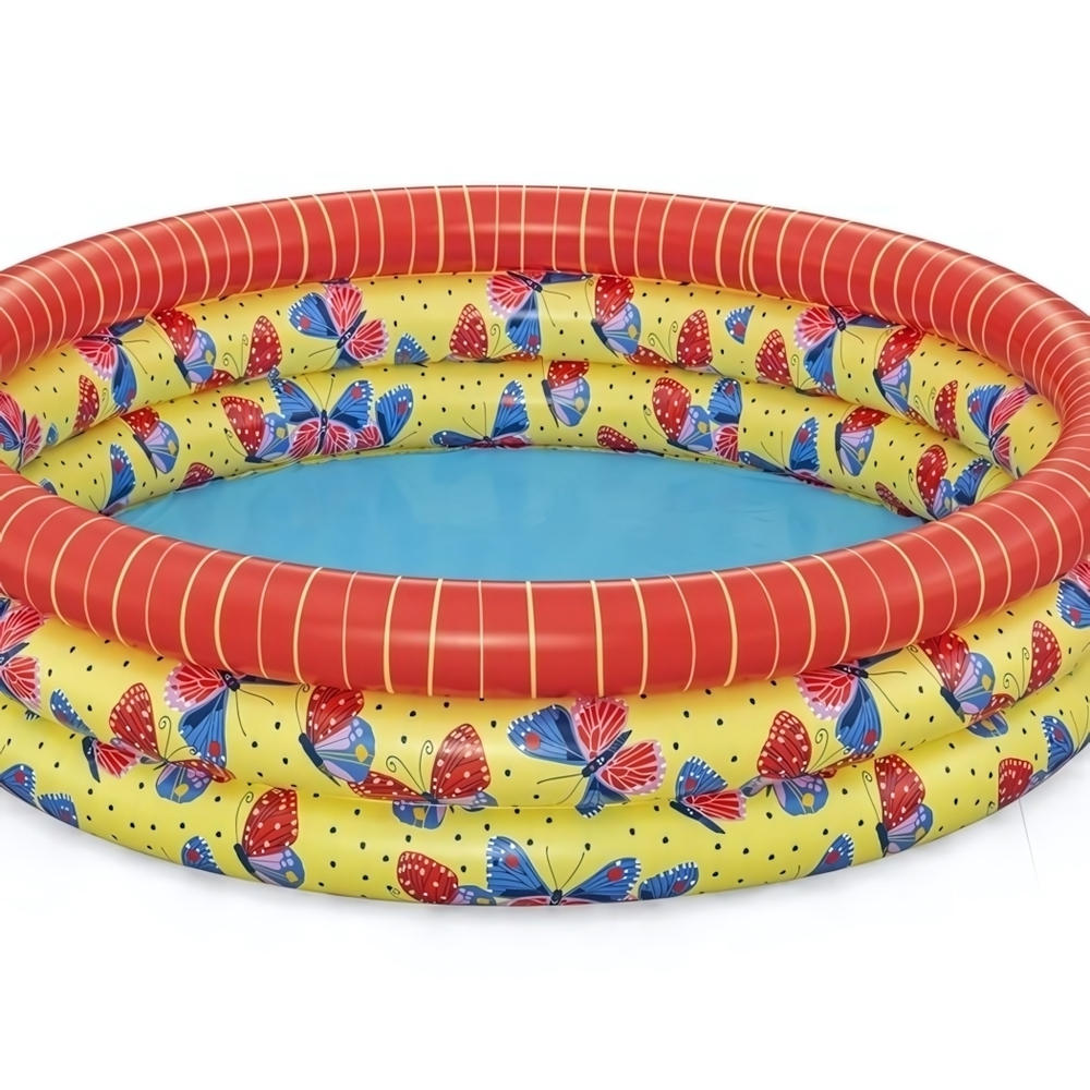 Бассейн надувной круглый 168*38 см Beautiful Butterfly Play Bestway (51202)