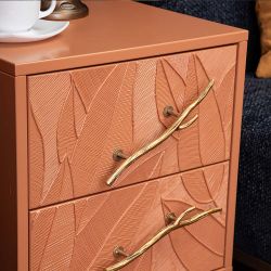 Тумба Арт Колор leaves Классик Голд Томленый оранжевый