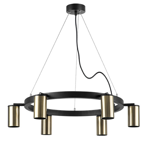 LR016316 Люстра RULLO 6х50W GU10 ЧЕРНЫЙ/БРОНЗА (571016+214431-6)