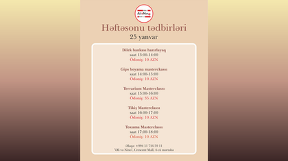 Əli və Nino-da həftəsonu yaradıcılıq dolu tədbirlər!