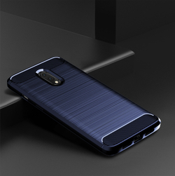 Чехол для OnePlus 7 цвет Blue (синий), серия Carbon от Caseport