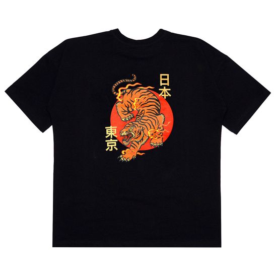 Футболка Steal Chill Тигр оверсайз чёрный