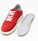 Кеды женские натуральная кожа, красные