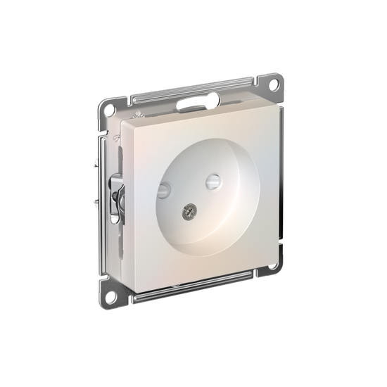 Розетка 1-м СП AtlasDesign 16А IP20 без заземл. защ. шторки механизм жемчуж. SE ATN000449