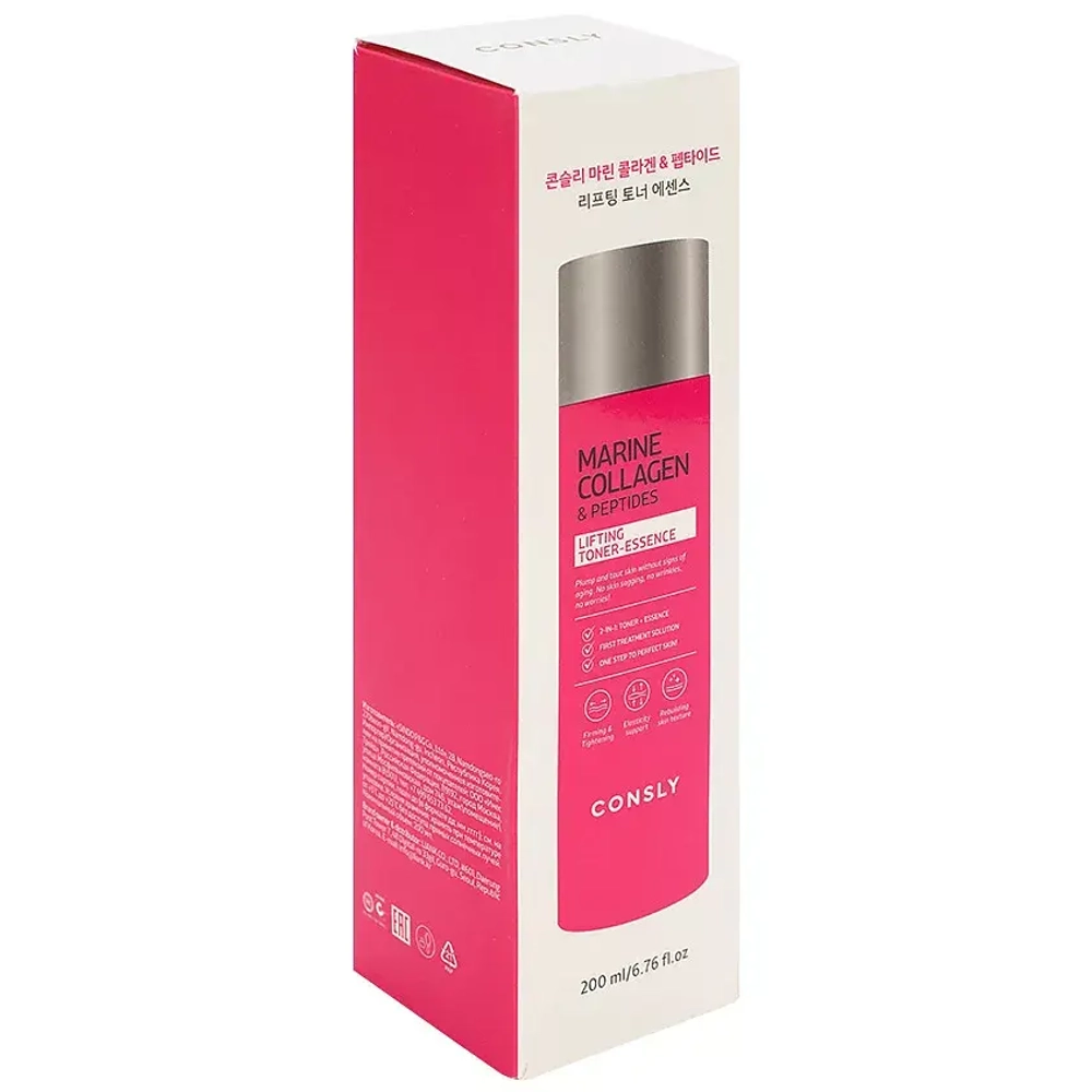 CONSLY Тонер-эссенция укрепляющий с коллагеном и пептидами Collagen And Peptides Strengthening Toner-Essence, 200 мл