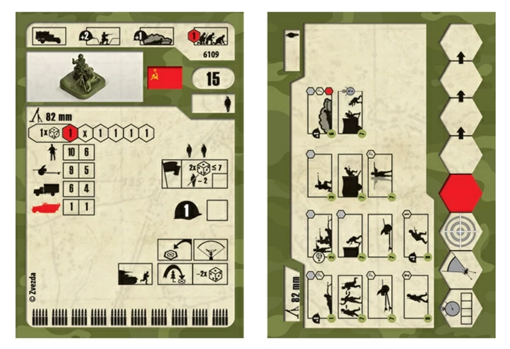 Советский 82-мм миномёт с расчётом