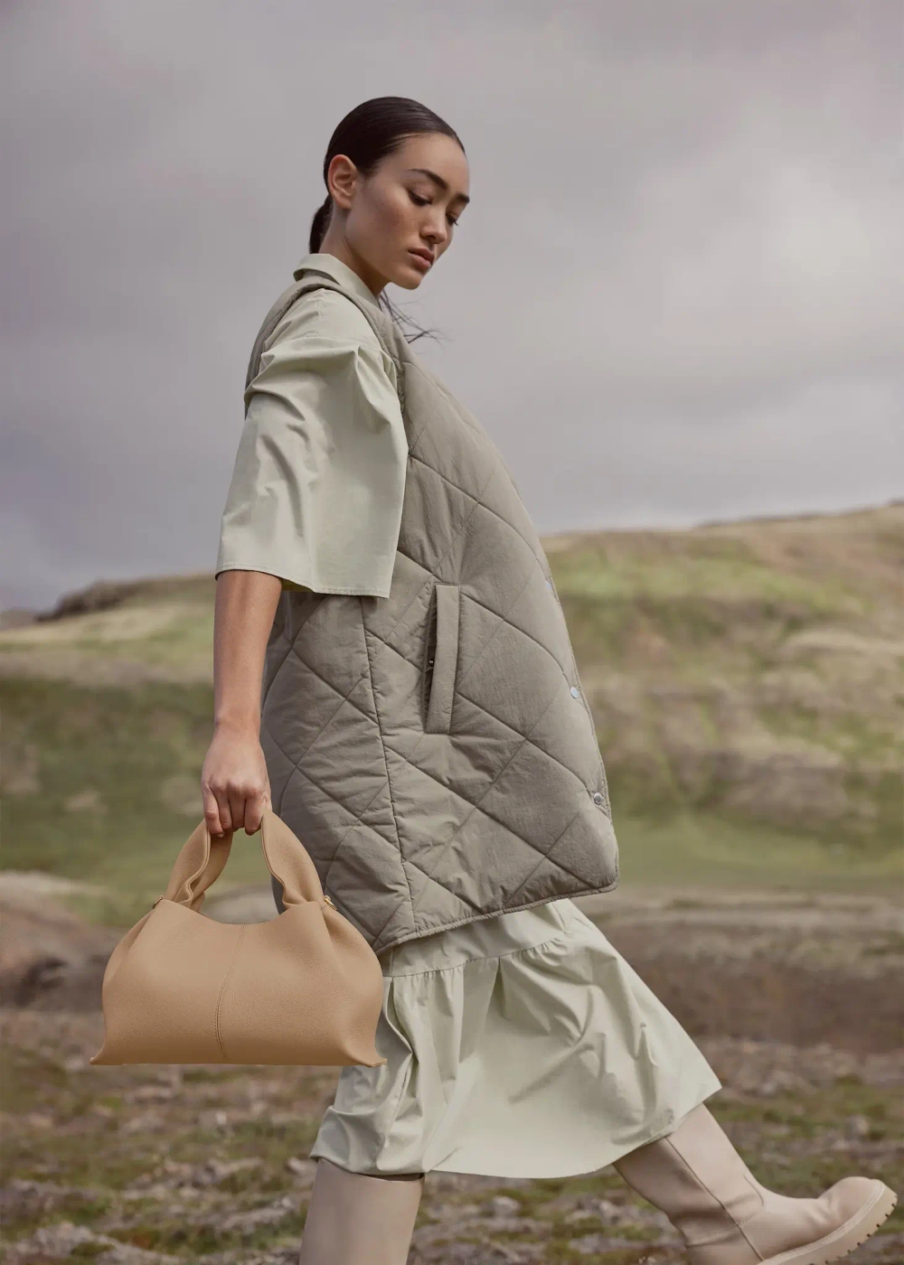 POLENE СУМКА NUMERO NEUF, БЕЖЕВЫЙ